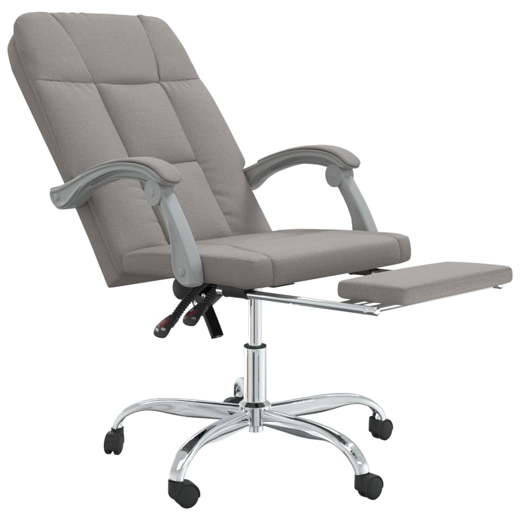 Bürostuhl mit Liegefunktion Taupe Stoff