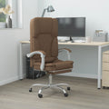 Bürostuhl mit Massagefunktion Braun Stoff