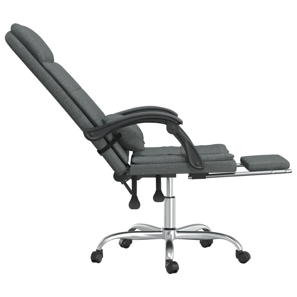 Bürostuhl mit Massagefunktion Dunkelgrau Stoff