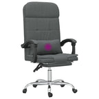 Bürostuhl mit Massagefunktion Dunkelgrau Stoff