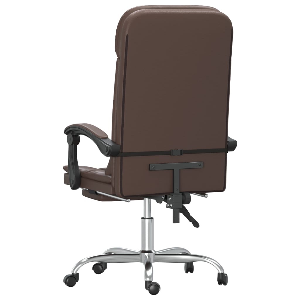 Bürostuhl mit Massagefunktion Braun Kunstleder