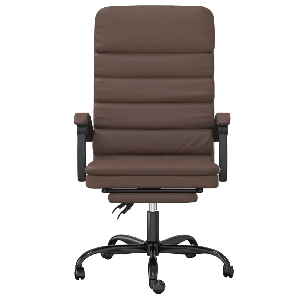 Bürostuhl mit Massagefunktion Braun Kunstleder