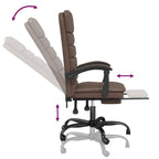 Bürostuhl mit Massagefunktion Braun Kunstleder
