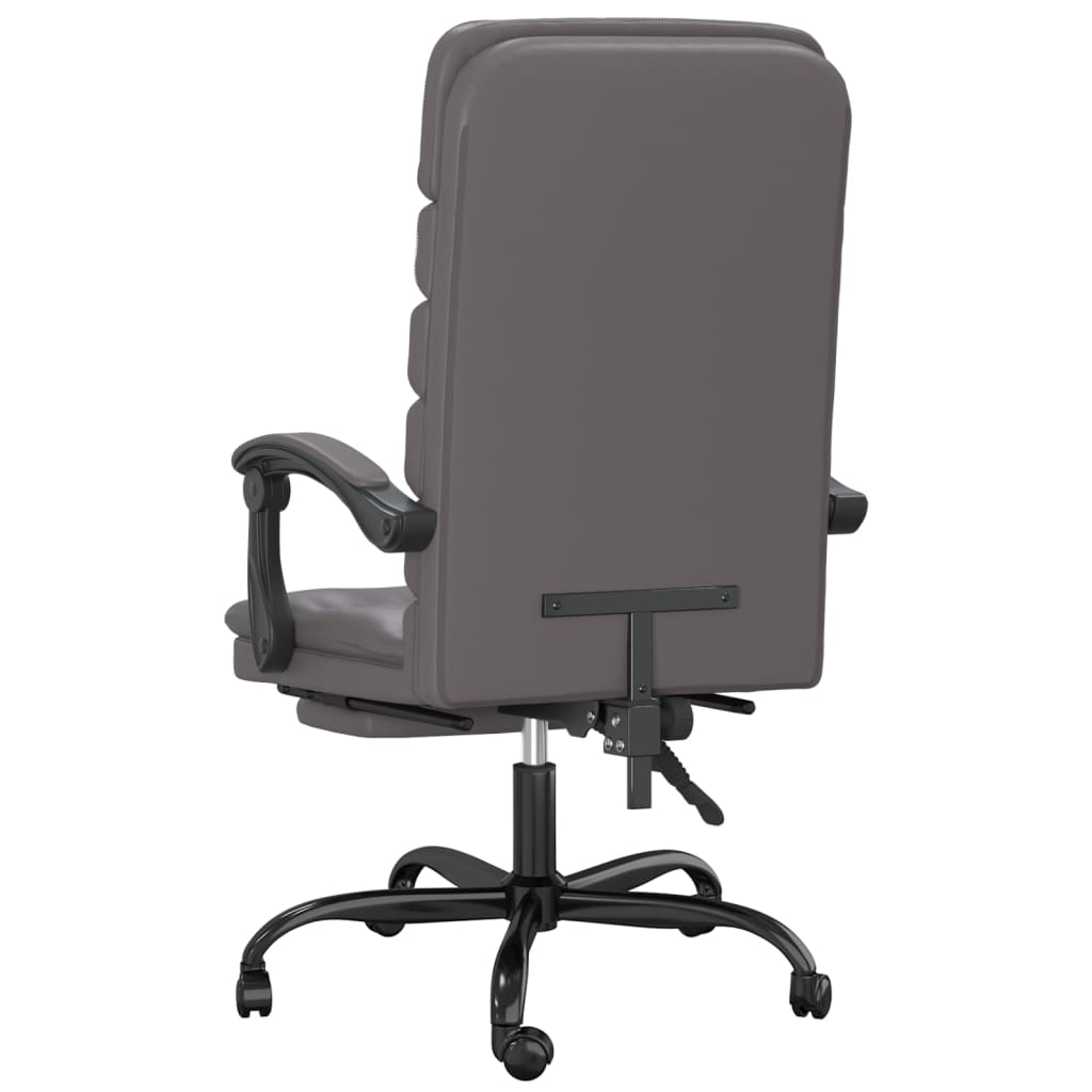 Bürostuhl mit Massagefunktion Grau Kunstleder