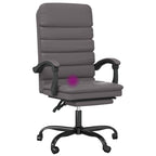 Bürostuhl mit Massagefunktion Grau Kunstleder