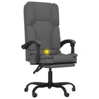 Massage-Bürostuhl mit Liegefunktion Dunkelgrau Stoff