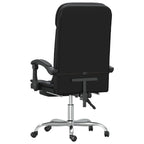 Massage-Bürostuhl mit Liegefunktion Schwarz Kunstleder
