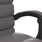 Massage-Bürostuhl mit Liegefunktion Grau Kunstleder