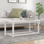 Couchtisch Weiß 110x55x45 cm Massivholz Kiefer