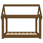 Hundebett Honigbraun 81x60x70 cm Massivholz Kiefer