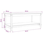 Couchtisch 110x55x45 cm Massivholz Kiefer