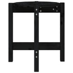 Couchtisch Schwarz Ø 42,5x45 cm Massivholz Kiefer
