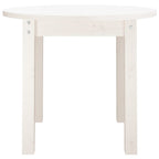 Couchtisch Weiß Ø 55x45 cm Massivholz Kiefer