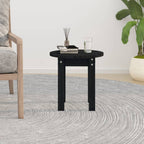 Couchtisch Schwarz Ø 35x35 cm Massivholz Kiefer