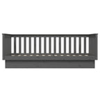 Tagesbett Grau 100x200 cm Massivholz Kiefer