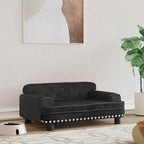 Hundebett Schwarz 70x45x30 cm Samt