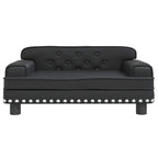 Hundebett Schwarz 70x45x30 cm Kunstleder