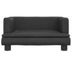 Hundebett Schwarz 60x40x30 cm Kunstleder