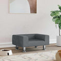 Hundebett Dunkelgrau 50x40x26,5 cm Samt