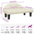 Hundebett Creme 70x52x30 cm Samt