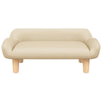 Hundebett Creme 70x40x24 cm Stoff