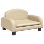 Hundebett Creme 50x40x30 cm Stoff