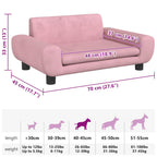 Hundebett Rosa 70x45x33 cm Samt