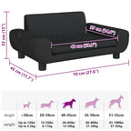 Hundebett Schwarz 70x45x33 cm Samt