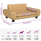 Hundebett Braun 70x45x33 cm Samt
