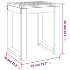 Badhocker 40x30x46 cm Massivholz Nussbaum