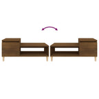Couchtisch Braun Eichen-Optik 100x50x45 cm Holzwerkstoff