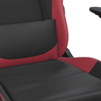 Gaming-Stuhl Schwarz und Weinrot Kunstleder