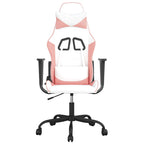 Gaming-Stuhl Weiß und Rosa Kunstleder