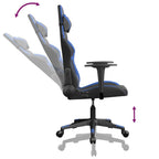 Gaming-Stuhl Schwarz und Blau Kunstleder