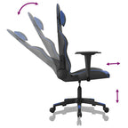 Gaming-Stuhl Schwarz und Blau Kunstleder