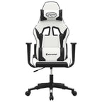 Gaming-Stuhl Weiß und Schwarz Kunstleder