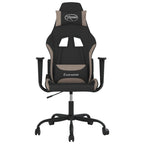 Gaming-Stuhl Schwarz und Taupe Stoff