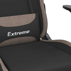 Gaming-Stuhl Schwarz und Taupe Stoff