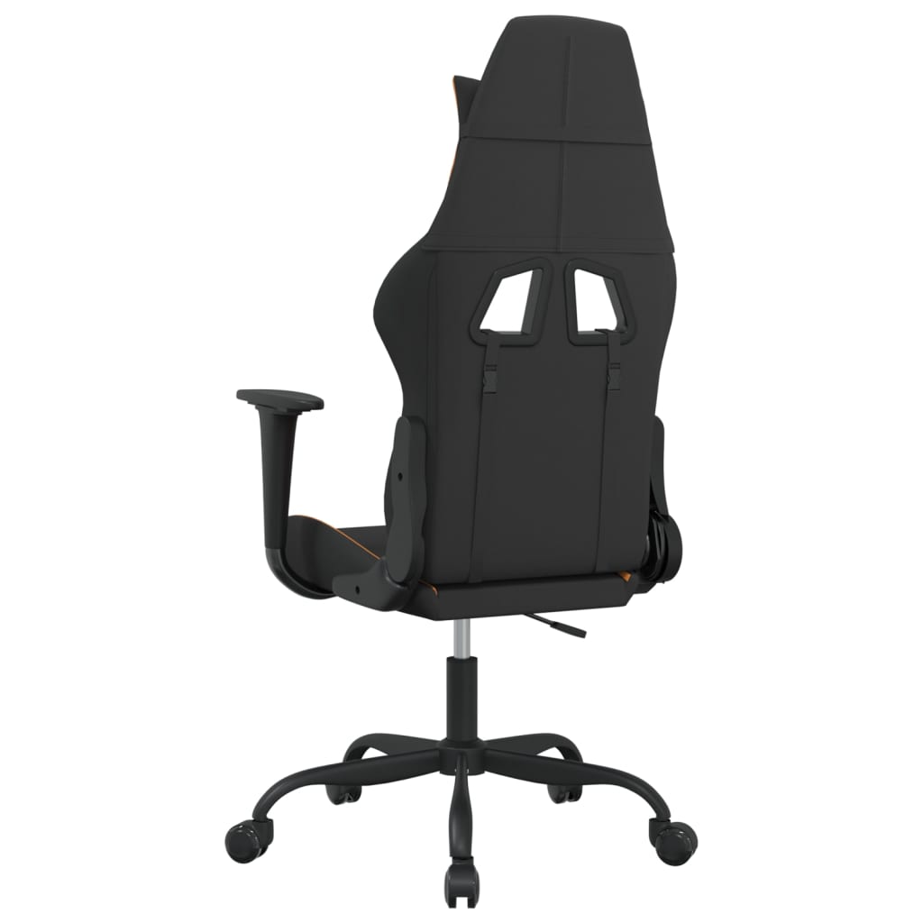 Gaming-Stuhl Schwarz und Orange Stoff