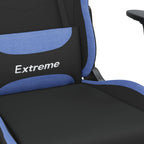 Gaming-Stuhl Schwarz und Blau Stoff