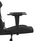 Gaming-Stuhl Schwarz und Weiß Stoff