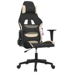 Gaming-Stuhl Schwarz und Creme Stoff