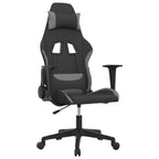 Gaming-Stuhl Schwarz und Hellgrau Stoff
