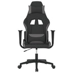 Gaming-Stuhl Schwarz und Hellgrau Stoff