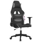 Gaming-Stuhl Schwarz und Hellgrau Stoff