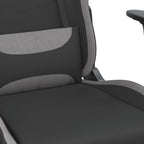 Gaming-Stuhl Schwarz und Hellgrau Stoff