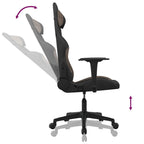 Gaming-Stuhl Schwarz und Taupe Stoff