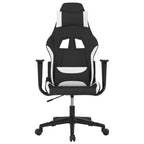 Gaming-Stuhl Schwarz und Weiß Stoff