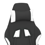 Gaming-Stuhl Schwarz und Weiß Stoff