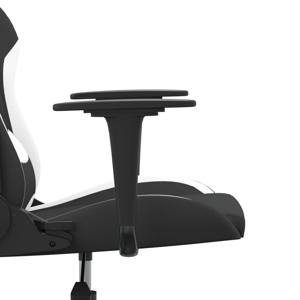 Gaming-Stuhl Schwarz und Weiß Stoff